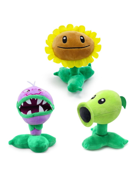 Maikerry 3 Piezas Peluches Plantas y Zombies 20 cm Suaves Maikerry 3 Piezas Peluches Plantas y Zombies 20 cm Suaves