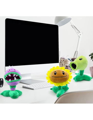 Maikerry 3 Piezas Peluches Plantas y Zombies 20 cm Suaves