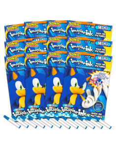 Conjunto de 12 Libros para Colorear Sonic - Tinta Mágica Sin Desorden