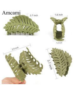 Clips de Garra para Cabello AMCAMI 9.4cm Antideslizantes - 8 Piezas 2