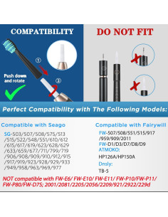 Cabezas de cepillo de dientes HOFAM para FairyWill - 6 unidades 2