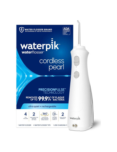 Hilo Dental Portátil Recargable Waterpik Cordless Pearl Blanco