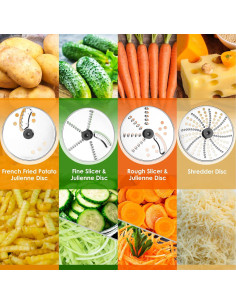 Procesador de Alimentos Homtone 16 Tazas 600W Rojo 3 Velocidades 2