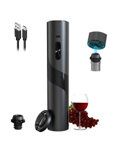 Abridor de Vino Eléctrico COKUNST Recargable USB con Bomba de Vacío