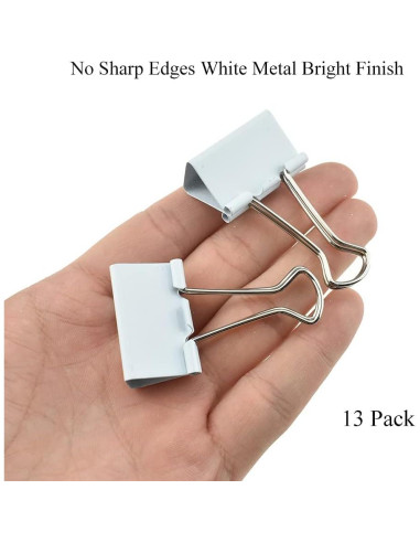 Clips de Encuadernación HAHIYO Acero Resistente 32 mm 13 Piezas