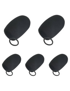 Paquete de 5 Cubiertas de Espuma para Micrófono - Negro