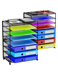 Organizador de Escritorio Simple Trending 8 Niveles Negro