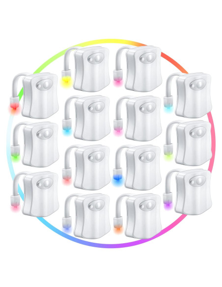 Luz Nocturna para Inodoro Honoson 15 Paquetes 16 Colores LED