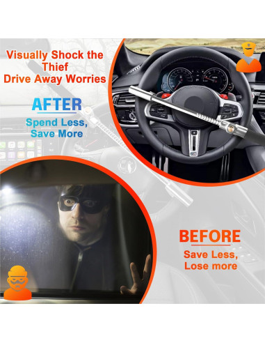 Bloqueo de Volante Antirrobo Turnart LCS034-US2 Negro