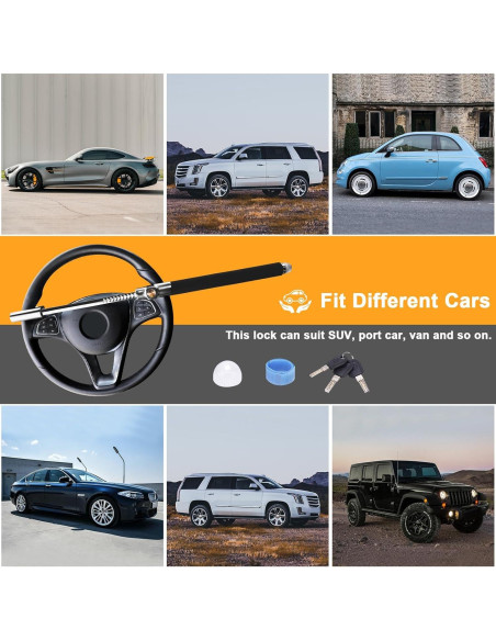 Bloqueo de Volante Antirrobo Turnart LCS034-US2 Negro