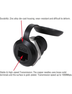 10 Conectores RJ45 Cat6 Montaje en Panel Impermeables ANMBEST 2