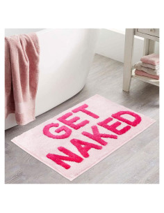 Alfombra de Baño Antideslizante Zeeinx Get Naked Rosa 40x61cm