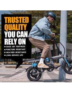 Paquete de 2 Cámaras de Aire FANSPRO 14x2.125 para Bicicletas Eléctricas 2