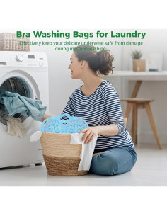 3 Bolsas de Lavado de Sujetadores OMISTAR Silicona 37.6x22.4cm 2