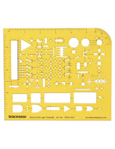 Plantilla de Dibujo Eléctrico Traceease 17.8x15.2 cm 59 Formas
