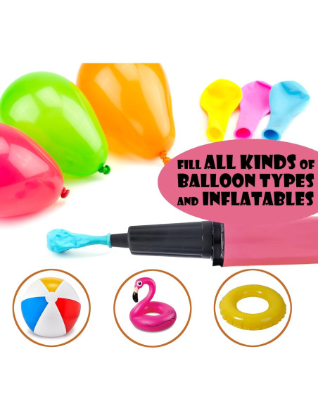 Bomba de Globo de Mano OODELZ - Inflador Manual Doble 10 Unidades