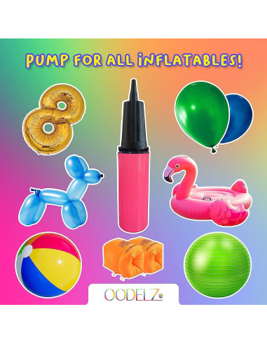Bomba de Globo de Mano OODELZ - Inflador Manual Doble 10 Unidades