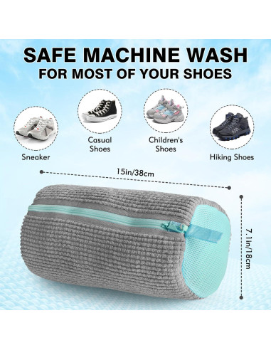 Bolsa de Lavado de Zapatos XPIZO Talla Única Gris 100% Segura