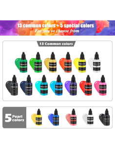 Juego de Pintura con Aerógrafo Ykall 18 Colores Acrílico 0.74 kg 2