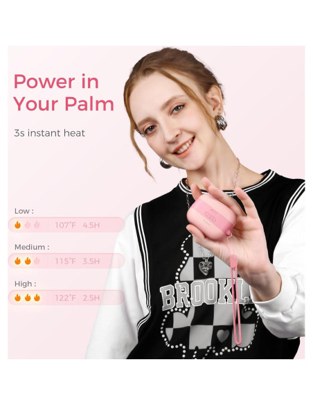 Calentador de Manos Recargable OCOOPA Heatcube Rosa 50C
