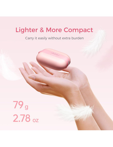 Calentador de Manos Recargable OCOOPA Heatcube Rosa 50C