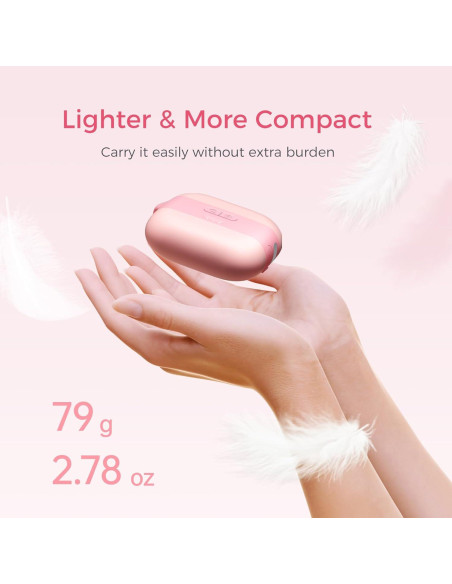 Calentador de Manos Recargable OCOOPA Heatcube Rosa 50C