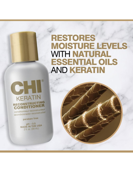 Acondicionador Reconstructivo CHI Keratin 59 ml - Libre de Sulfatos