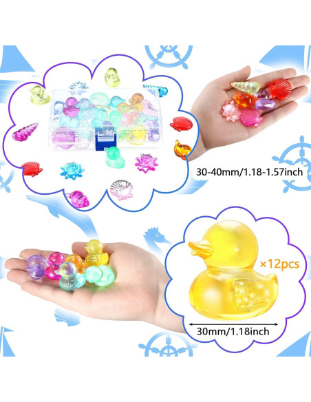 Juguetes de Buceo Skylety 24 Pcs Gemas y Animales Marinos