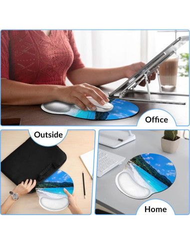 Alfombrilla de Ratón Ergonómica Zuozee con Reposamuñecas de Gel