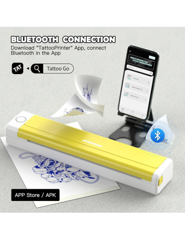 Impresora de Plantillas de Tatuaje Inalámbrica HANGZHOU 2000mAh