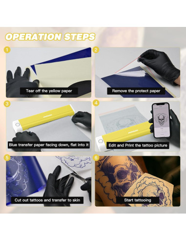 Impresora de Plantillas de Tatuaje Inalámbrica HANGZHOU 2000mAh