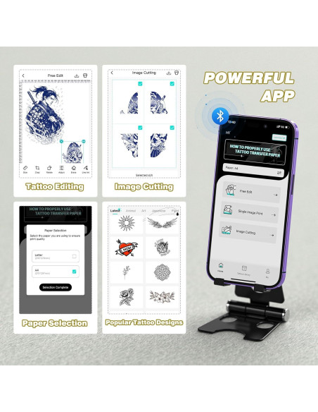 Impresora de Plantillas de Tatuaje Inalámbrica HANGZHOU 2000mAh