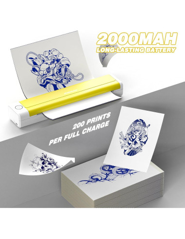 Impresora de Plantillas de Tatuaje Inalámbrica HANGZHOU 2000mAh