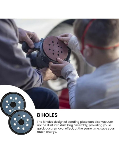 2 Almohadillas de Reemplazo para Lijadora Orbital DeWalt 5"