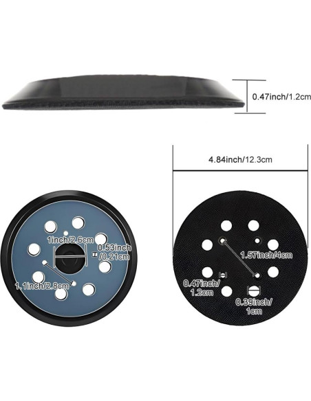 2 Almohadillas de Reemplazo para Lijadora Orbital DeWalt 5"