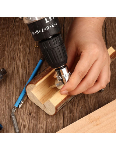 Katerk Soporte de Puntas 6 Piezas + Adaptadores 1/4 3/8 1/2