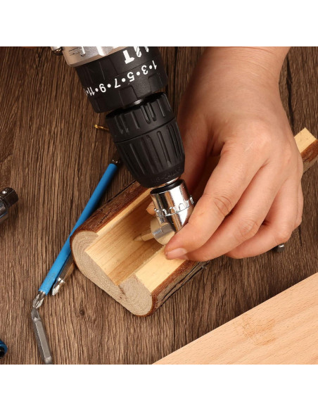 Katerk Soporte de Puntas 6 Piezas + Adaptadores 1/4 3/8 1/2