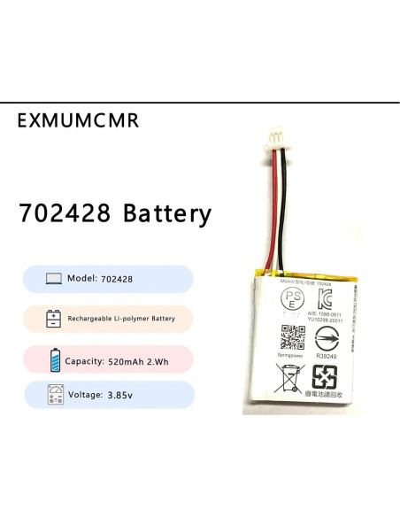 Batería Li-Polímero 702428 FENGMAI para Sony WF-1000XM4 3.85V 520mAh