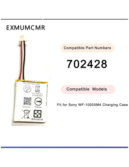 Batería Li-Polímero 702428 FENGMAI para Sony WF-1000XM4 3.85V 520mAh