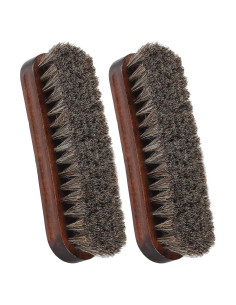Cepillos para Brillar Zapatos SUPERWASH PLUS - 2 Piezas de Pelo de Caballo