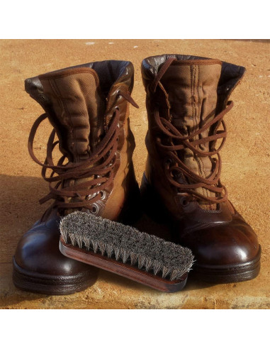 Cepillos para Brillar Zapatos SUPERWASH PLUS - 2 Piezas de Pelo de Caballo