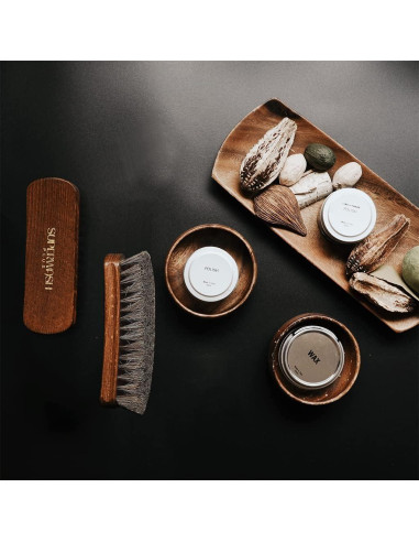 Cepillos para Brillar Zapatos SUPERWASH PLUS - 2 Piezas de Pelo de Caballo