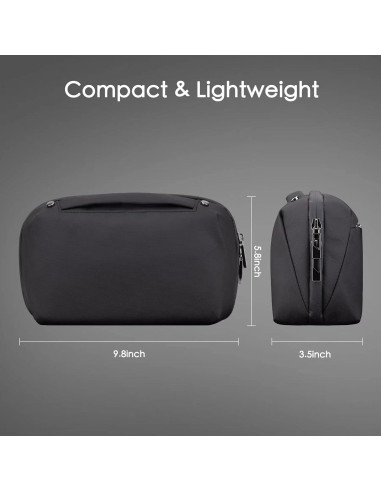 Organizador de Cables DDgro Bolsa de Viaje Negro 24.9x8.9x14.7cm