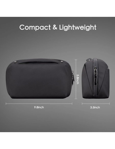 Organizador de Cables DDgro Bolsa de Viaje Negro 24.9x8.9x14.7cm