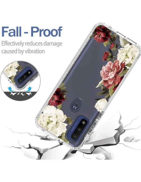 Funda Protectora para Moto G Pure 2021 Tothedu Floral con Protector Funda Protectora para Moto G Pure 2021 Tothedu Floral con Protector