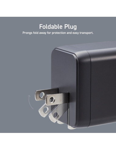 Cargador de pared USB-C 120W ELECOM, 3 puertos, carga rápida