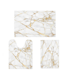 Conjunto de Alfombrillas de Baño EMMTEEY 3 Piezas Antideslizantes