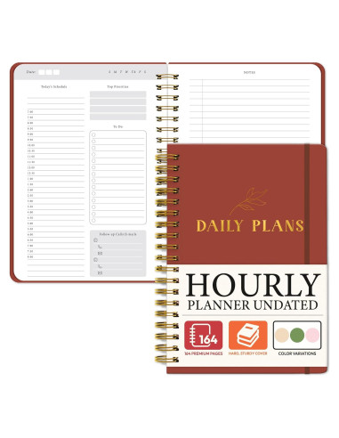 Planificador Diario No Fechado Only Zest 164 Páginas Rojo Terracota