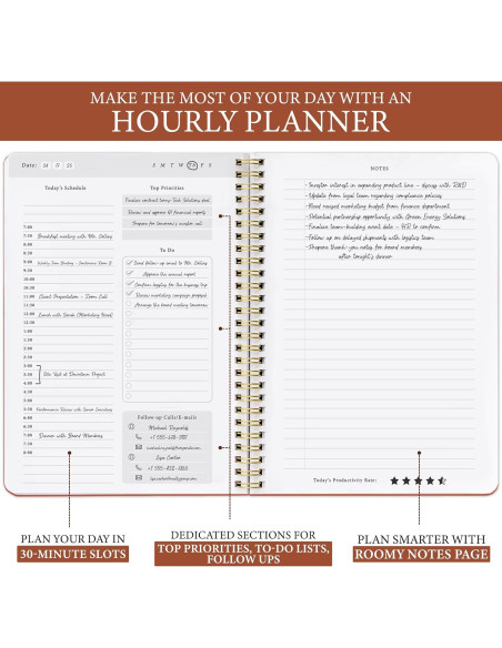 Planificador Diario No Fechado Only Zest 164 Páginas Rojo Terracota Planificador Diario No Fechado Only Zest 164 Páginas Rojo Terracota