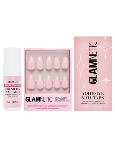 Uñas Postizas Glamnetic Rosa Ballet Cortas Almendra 30 Uñas